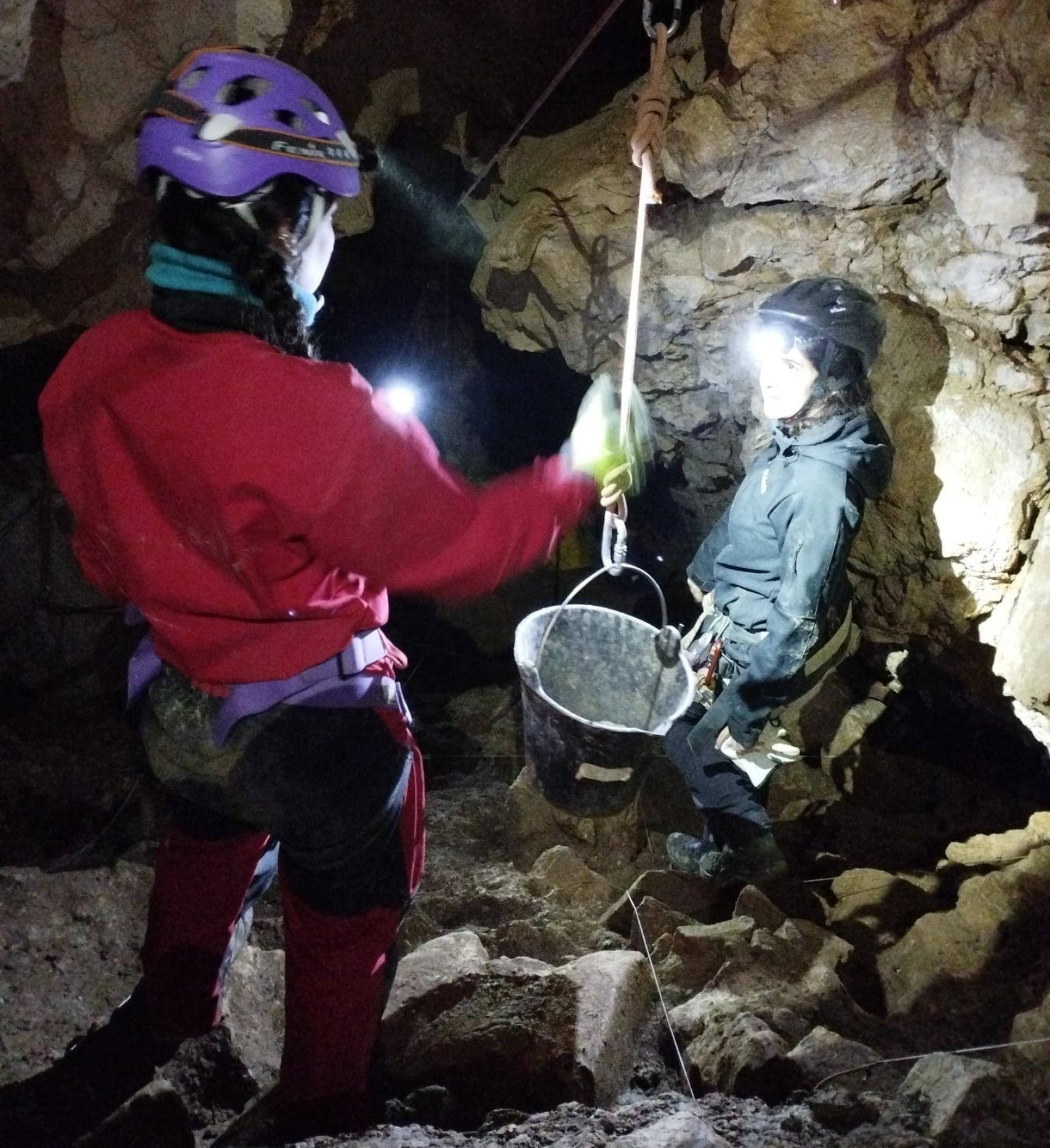 Imagen de las últimas excavaciones en la cueva.