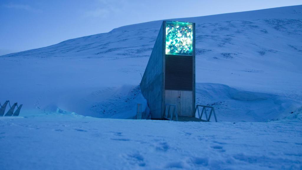 Bóveda de semillas en Svalbard.