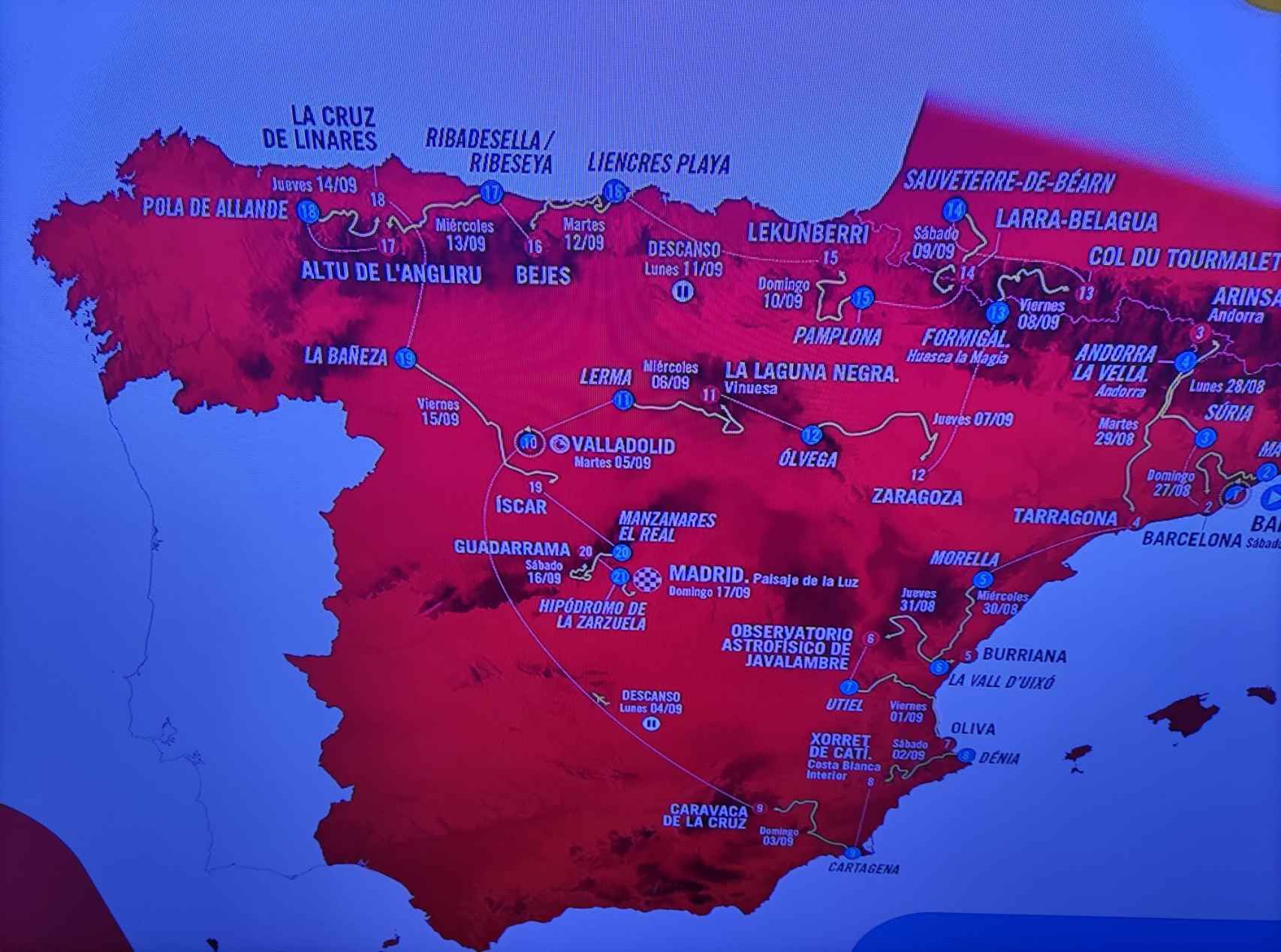 Recorrido de La Vuelta a España 2023