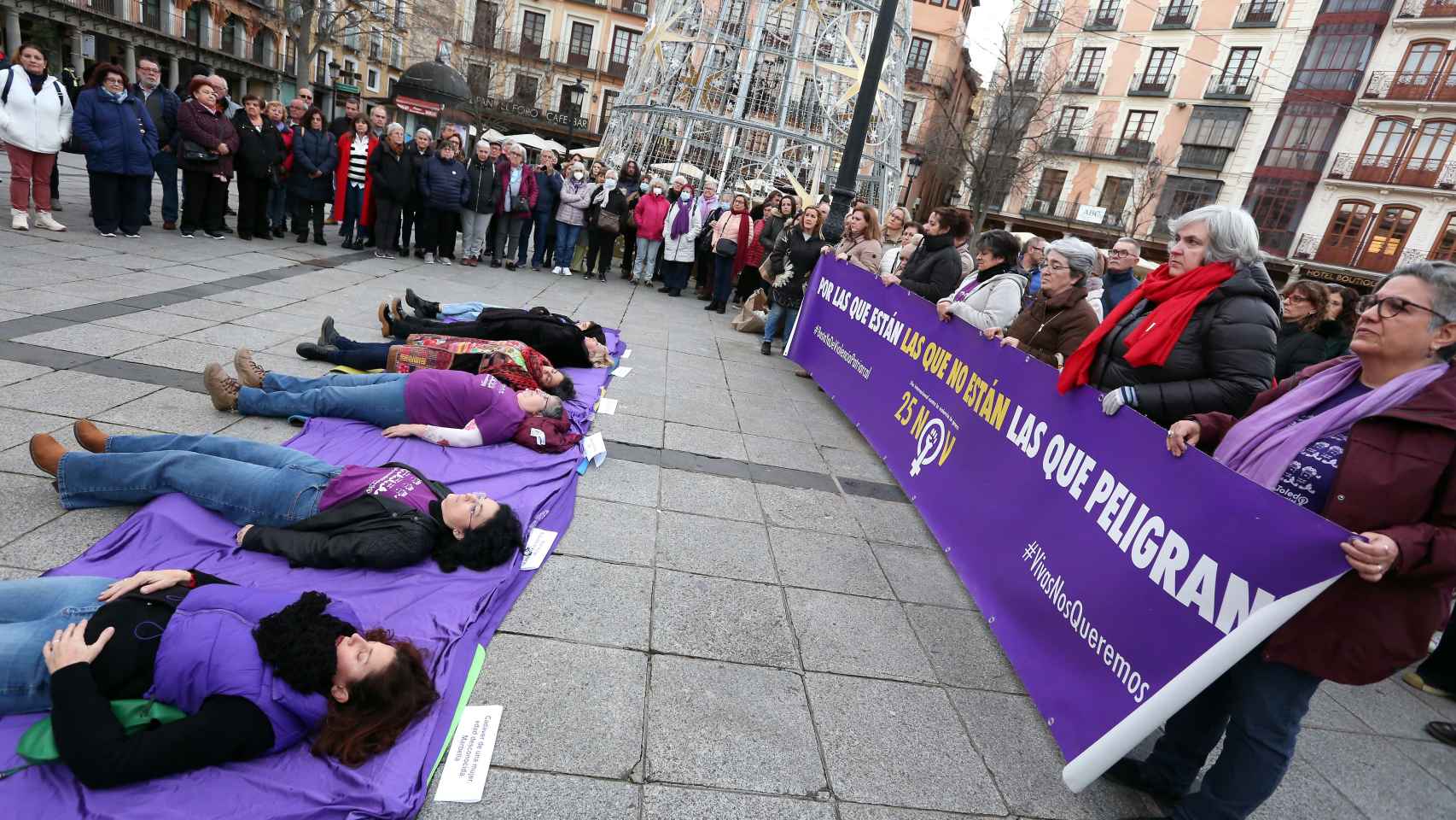 Concentración en la Plaza de Zocodover de Toledo. Foto: Óscar Huertas.