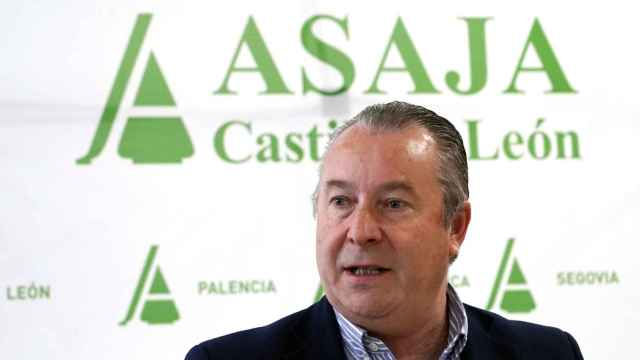 Donaciano Dujo, presidente de Asaja Castilla y León, en una foto del balance agrícola 2023 de esta Opa