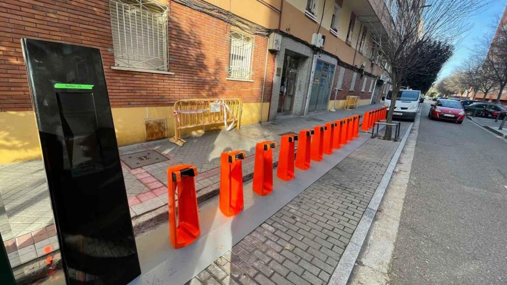 Uno de los aparcamientos 'Biki' en Valladolid