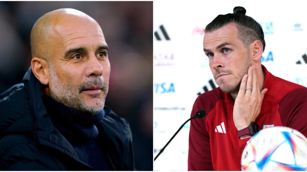 Pep Guardiola y Gareth Bale