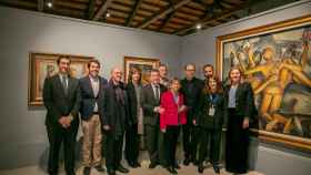 Foto de familia en la reinauguración del Museo Gregorio Prieto de Valdepeñas (Ciudad Real)