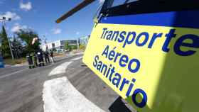 Helicóptero sanitario del Sescam. Foto de archivo de Óscar Huertas
