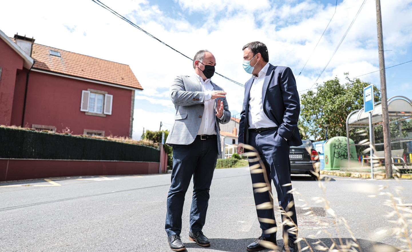 El alcalde de Culleredo, José Ramón Rioboo, y el secretario general del PSdeG, Valentín González Formoso (PSOE de Culleredo).