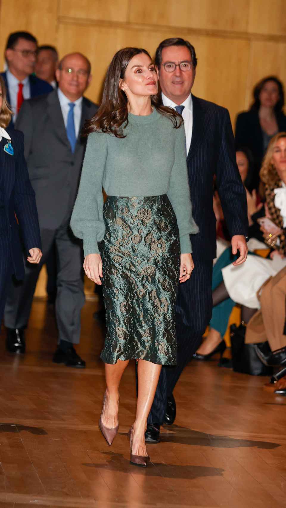 El 'outfit' que ha escogido la Reina para su acto en Madrid, este miércoles 11 de enero.