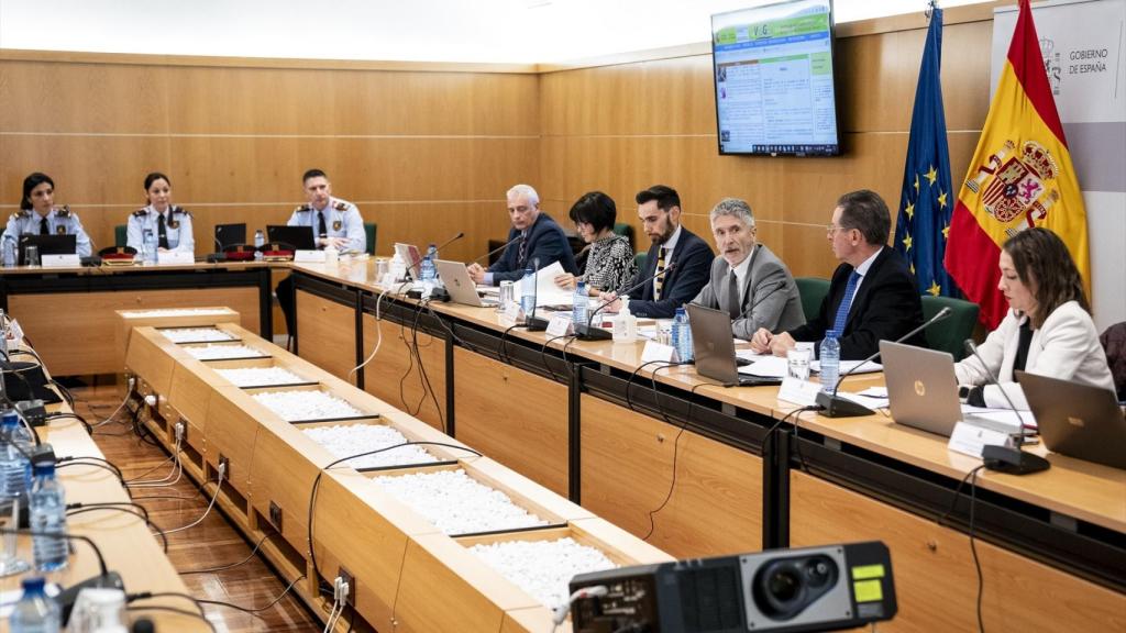 Fernando Grande-Marlaska reunido con los responsables de VioGén.