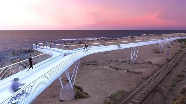 La playa de vías de Benalúa, en la imagen una propuesta hecha en 2020 de plataforma ciclopeatonal.