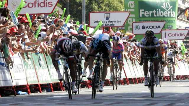Llegada de la 18ª etapa de la Vuelta Ciclista a España a Valladolid en 2012