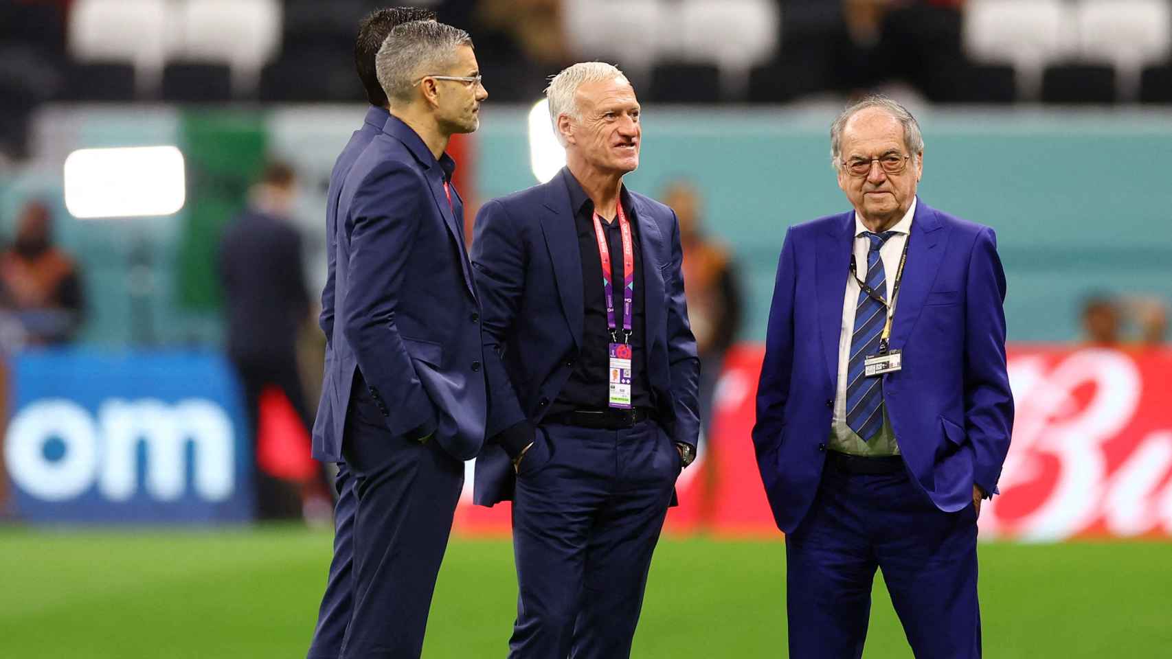 Didier Deschamps y Noël Le Graët, antes de la final del Mundial de Qatar