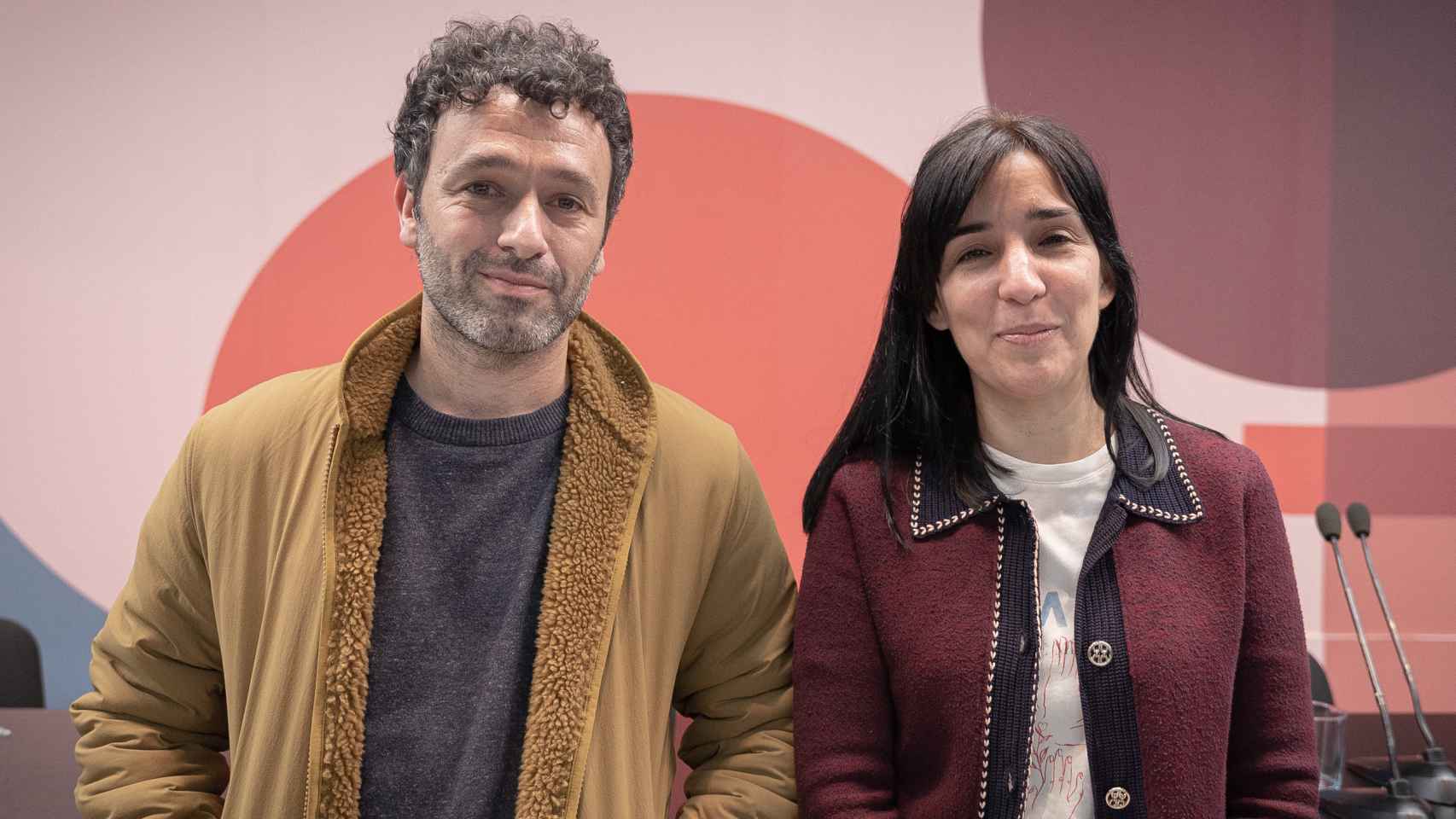 Rodrigo Sorogoyen y Alauda Ruiz de Azúa, este martes en el Círculo de Bellas Artes de Madrid