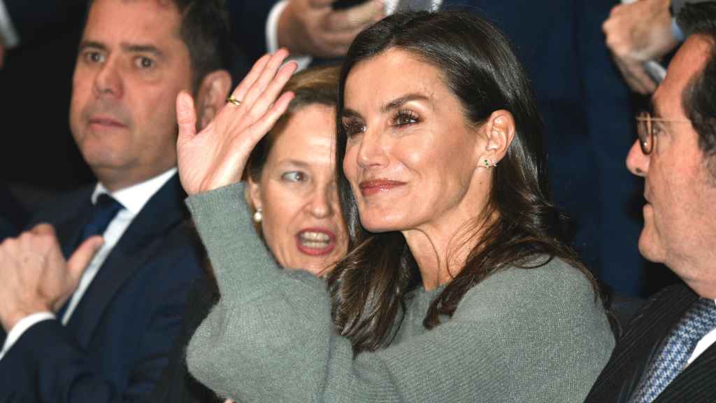 La reina Letizia entrando a la celebración del X aniversario del Proyecto Promociona.