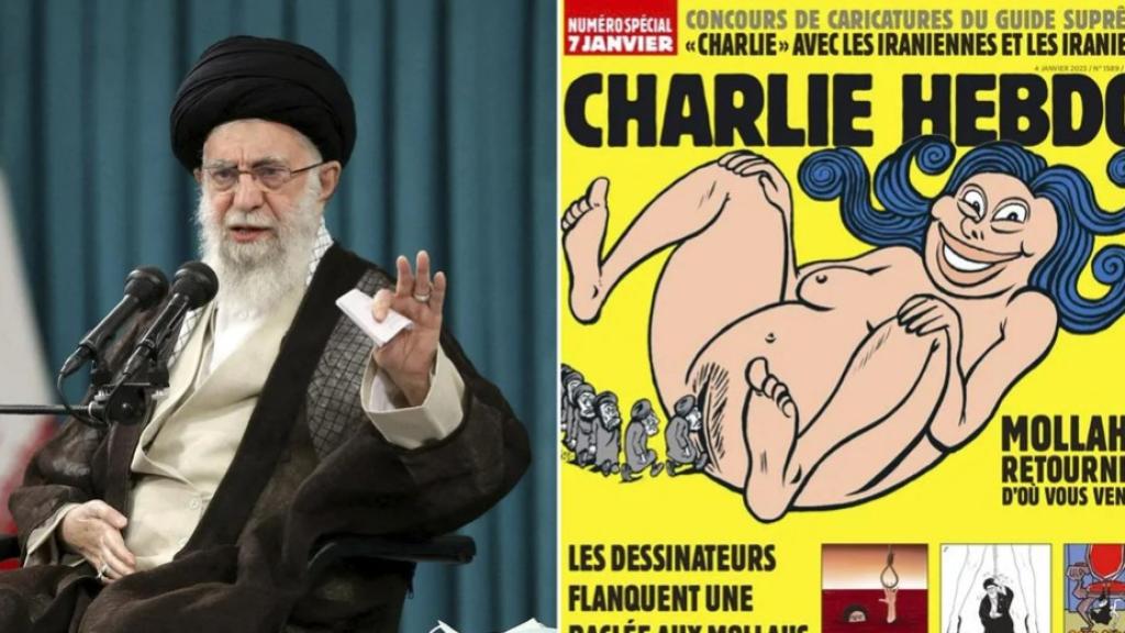 Una de las últimas portadas de 'Charlie Hebdo' y Alí Jameneí.