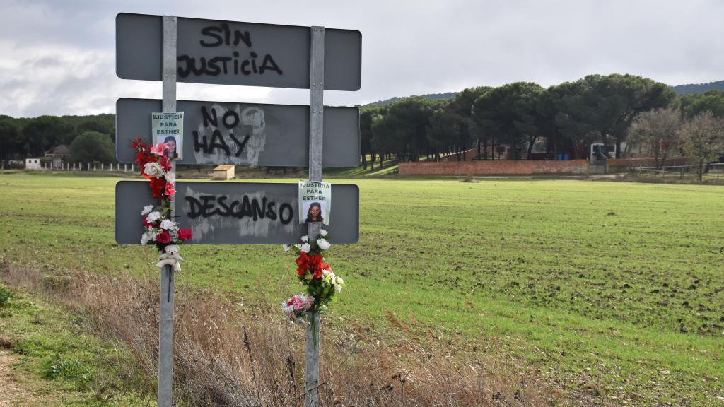 La cuneta en la que apareció el cadáver de Esther López