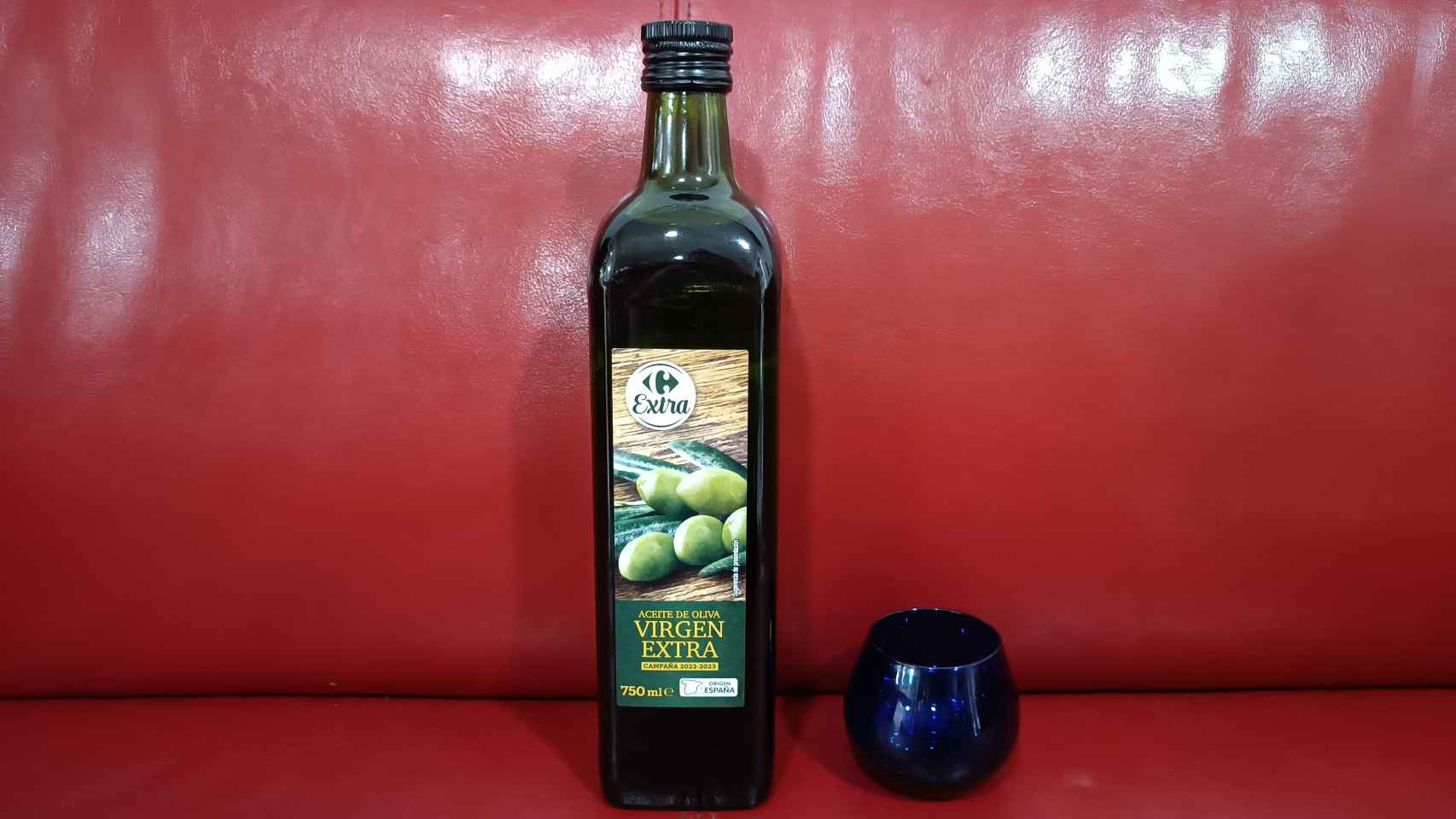 El aceite de oliva virgen extra de Carrefour.