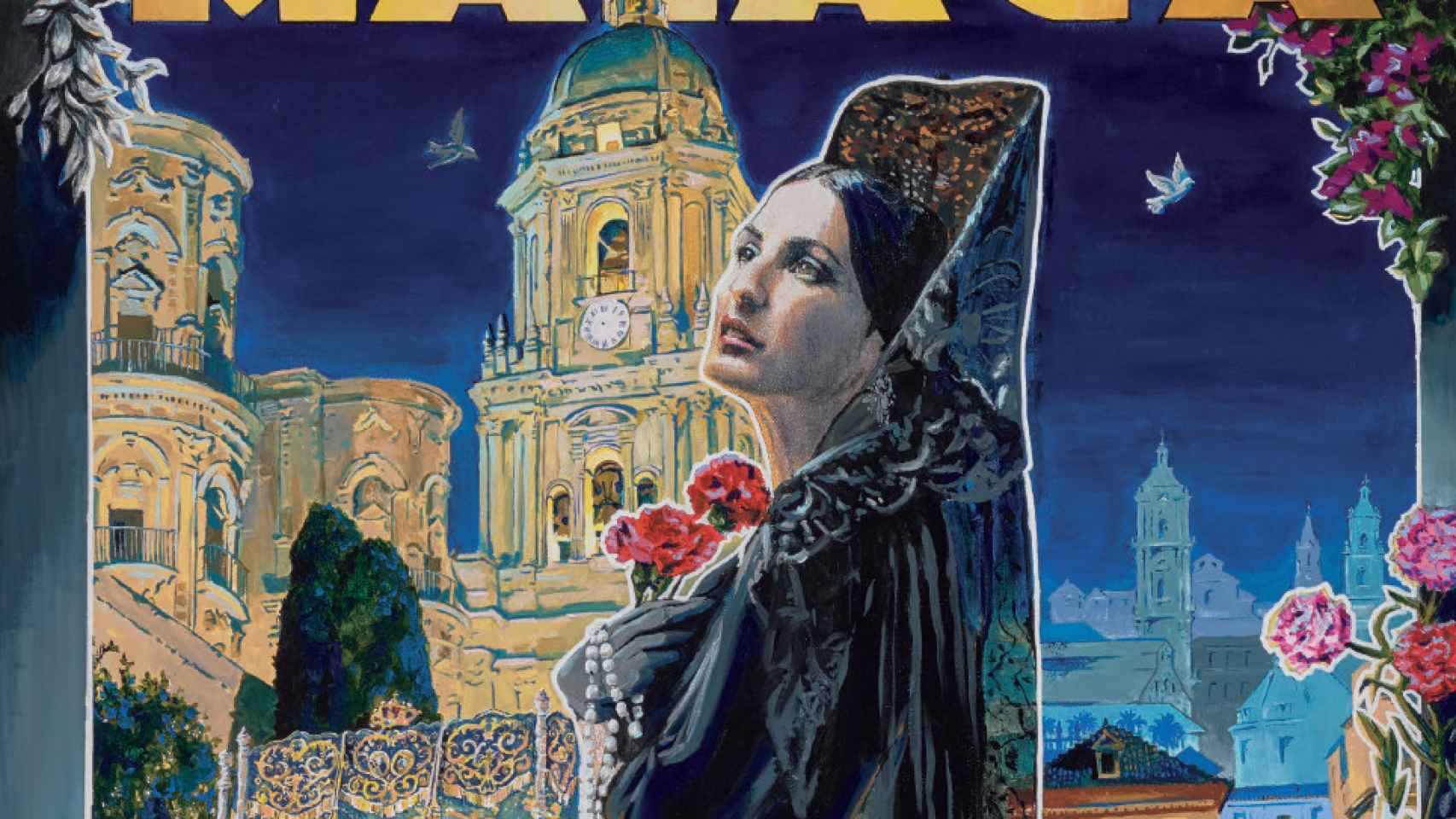 Detalle del cartel oficial de la Semana Santa de Málaga.
