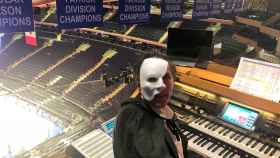 Ray Castoldi, disfrazado en Halloween para tocar en el Madison Square Garden.
