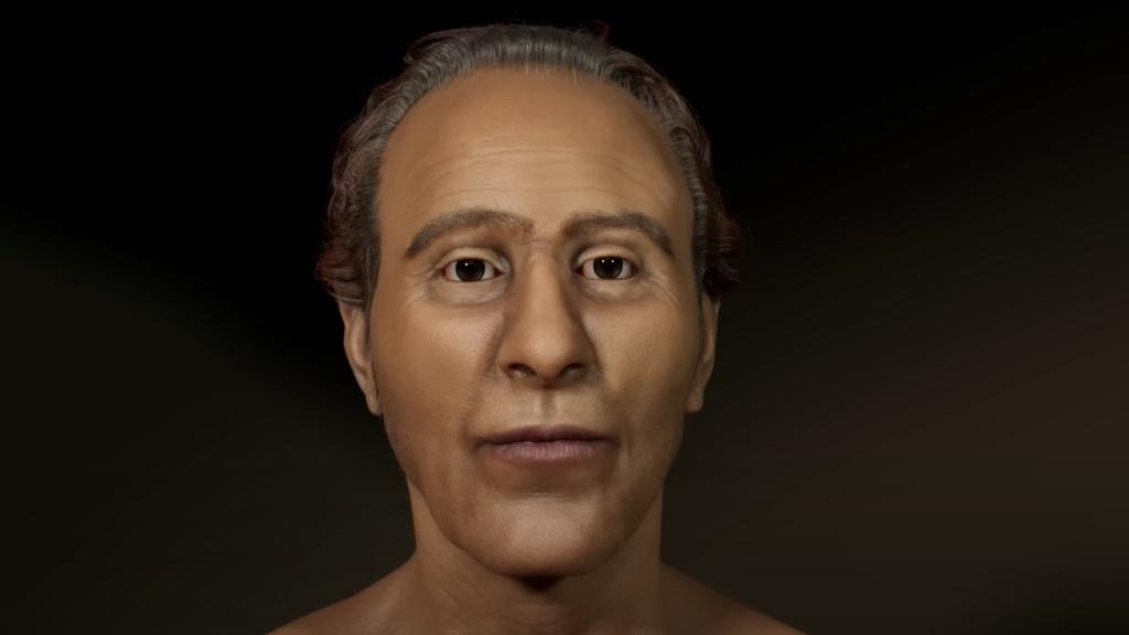 Reconstrucción facial de Ramsés II a los 45 años. Universidad John Moores de Londres