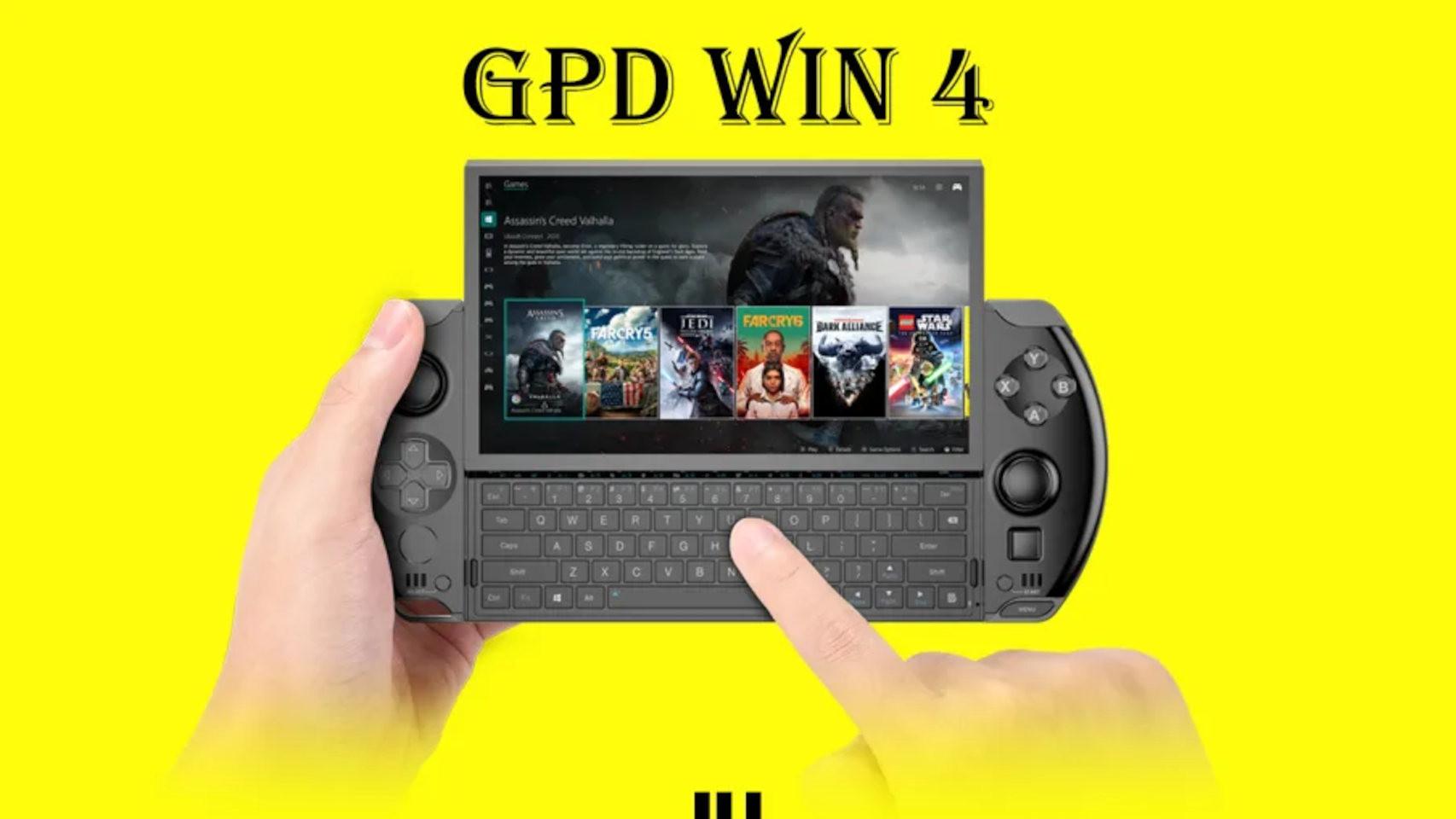 La GPD Win 4 tiene un teclado físico bajo la pantalla