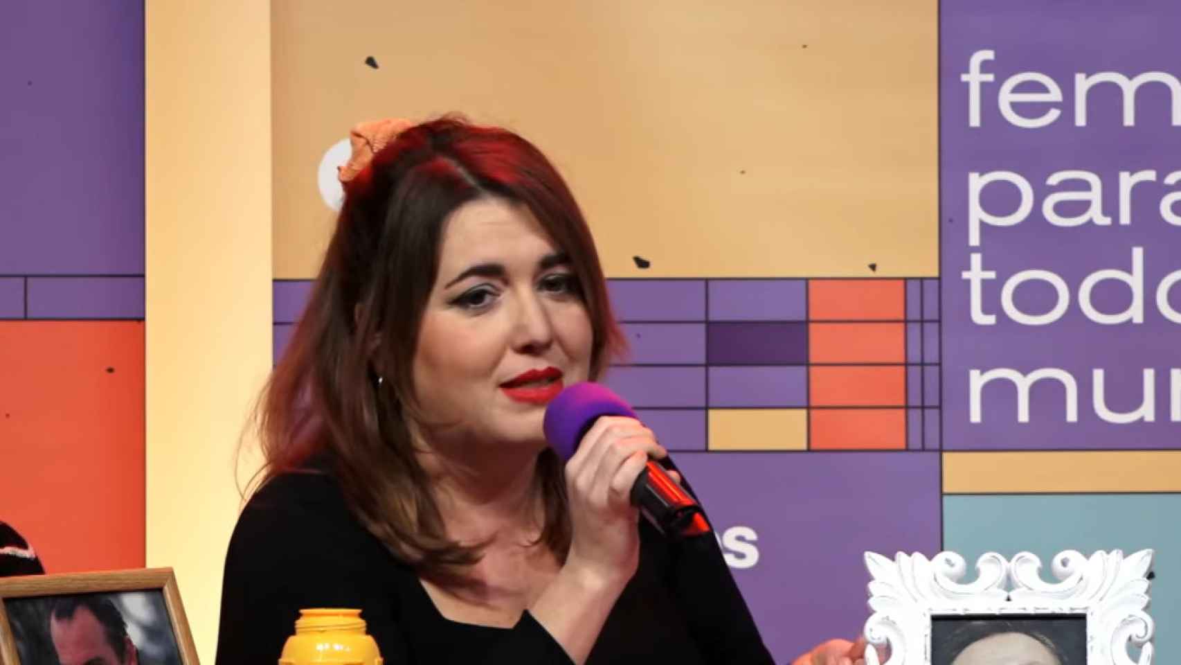 Ángela Rodríguez Pam en el evento celebrado por Podemos.
