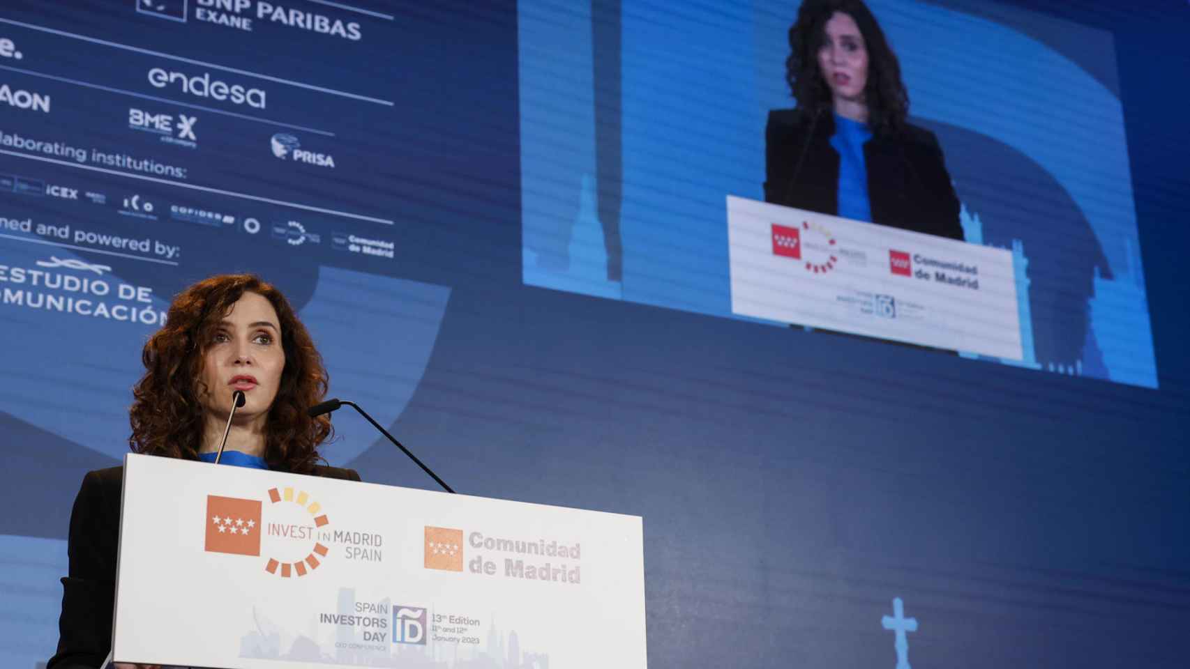 Isabel Díaz Ayuso interviene durante el acto inaugural de la XIII Edición del Spain Investors Day.