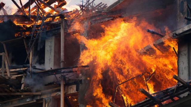 Incendio en una vivienda, en una imagen de archivo.