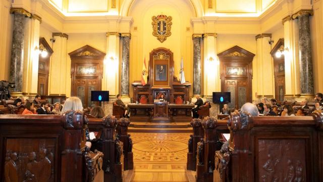 Pleno celebrado hoy jueves en A Coruña.