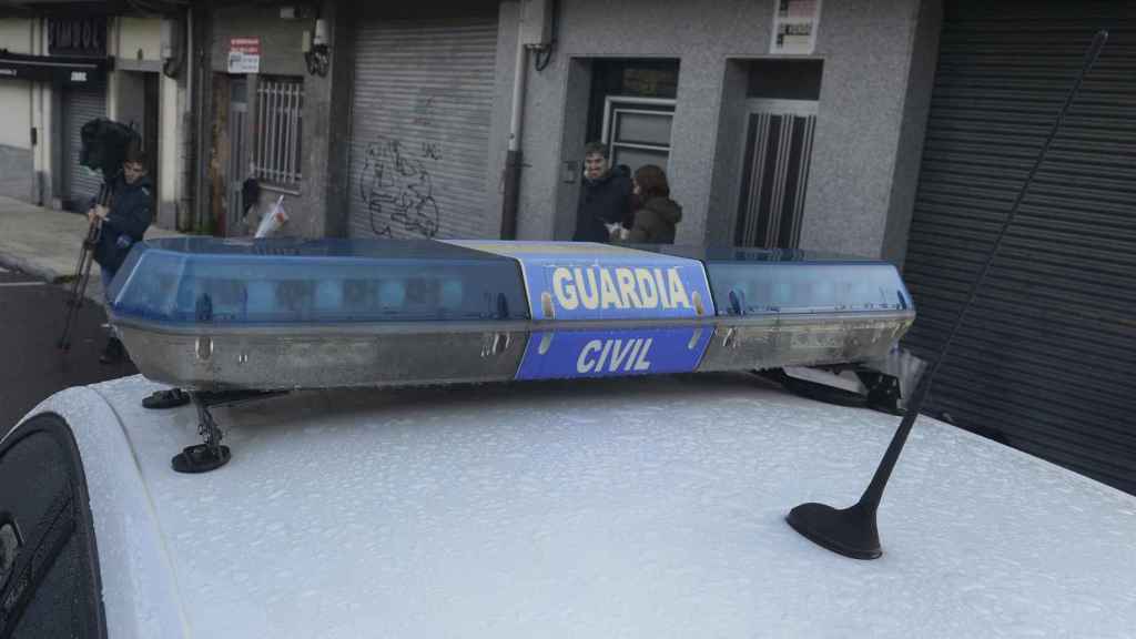 Coche de la Guardia Civil en Maceda (Ourense).