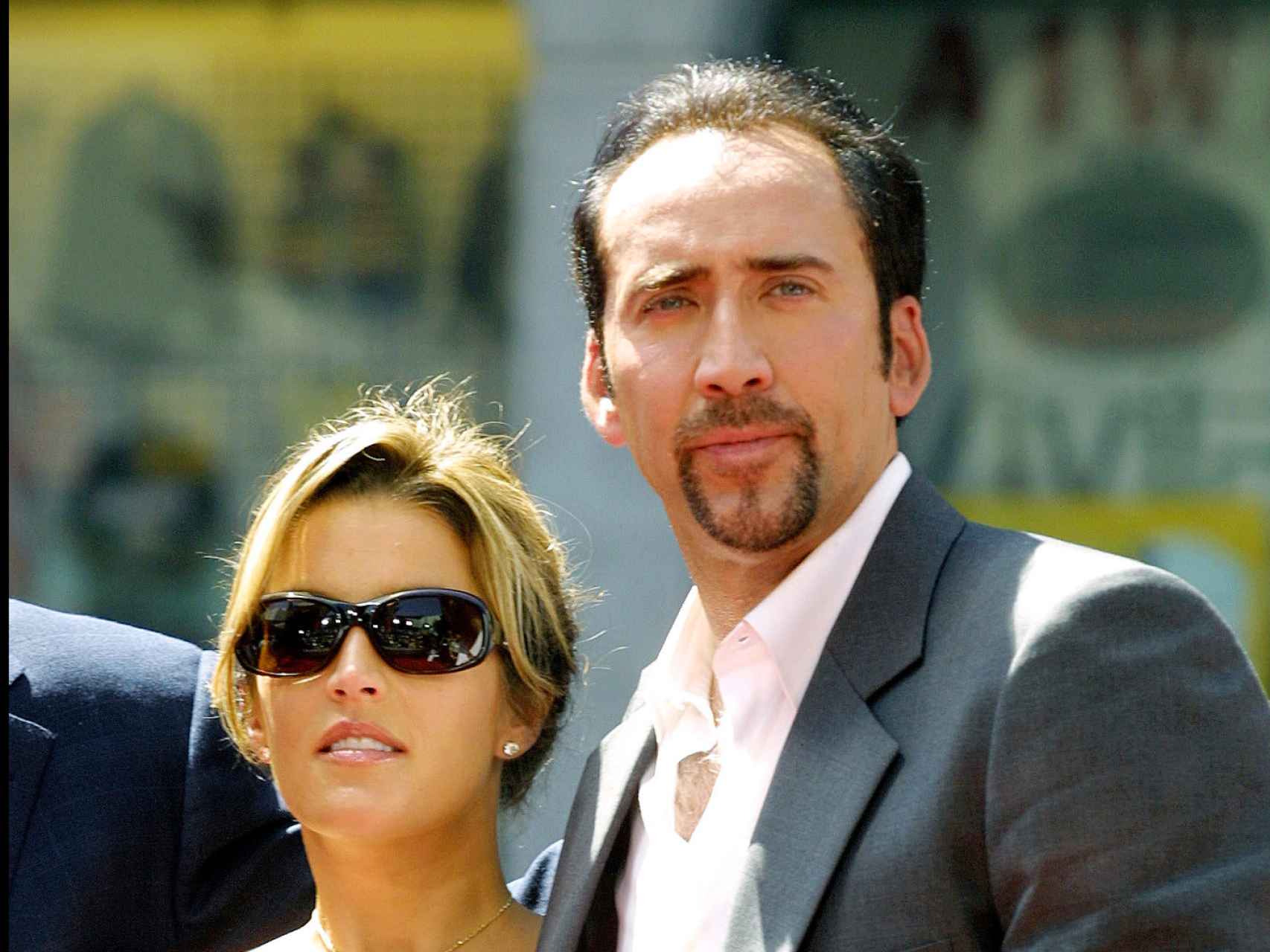 Lisa Marie Presley y Nicolas Cage en 2005.