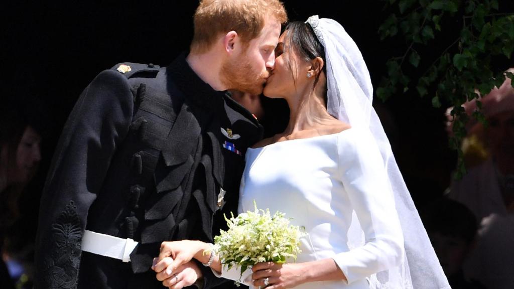 El príncipe Harry y Meghan Markle el día de su boda.