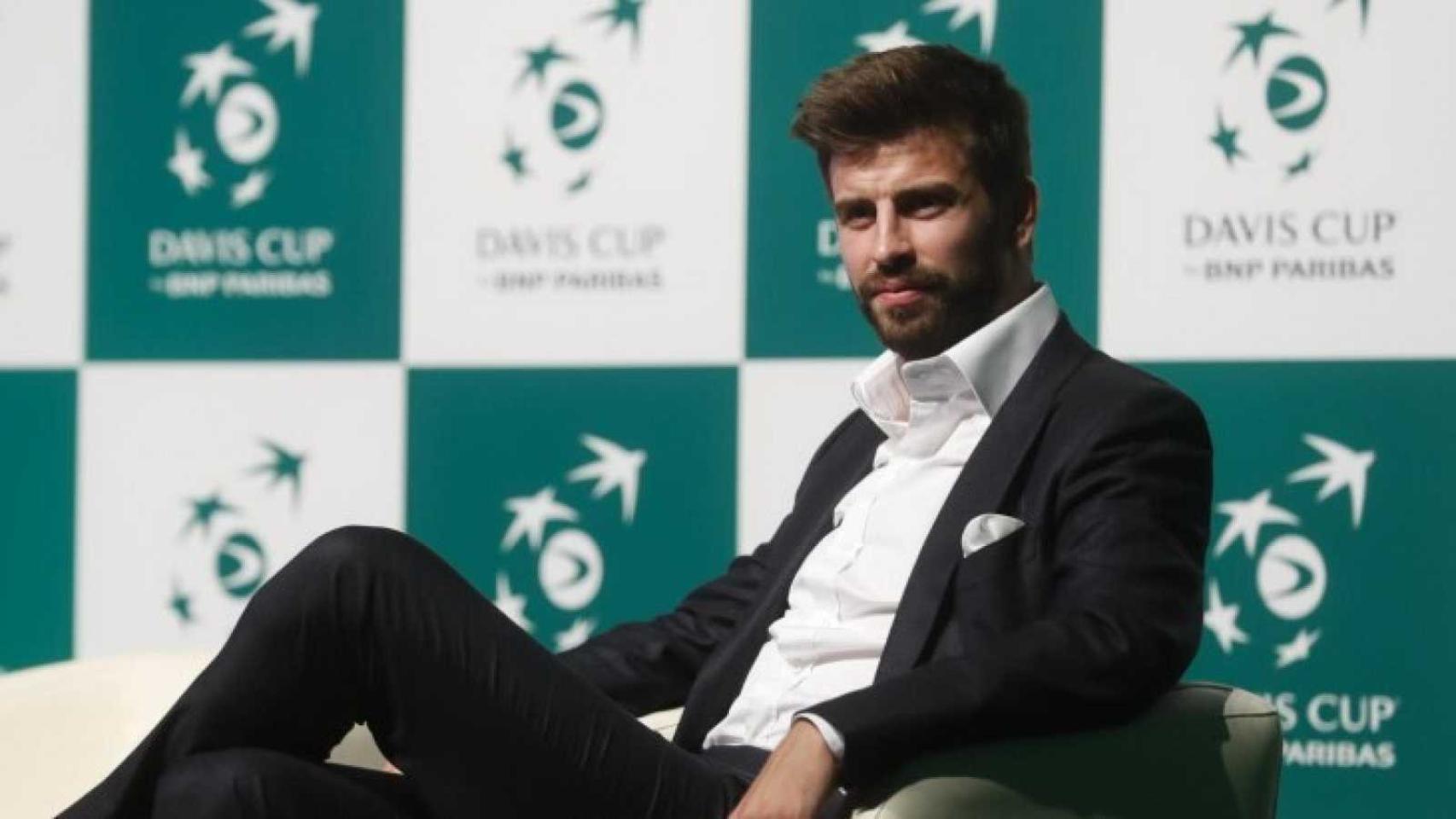 Gerard Piqué, durante un acto de la Copa Davis