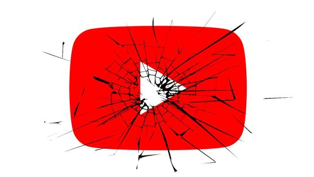 Fotomontaje del logotipo de YouTube