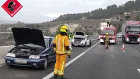Más de 220 conductores pasan a disposición judicial en la Comunidad Valenciana en diciembre. En la imagen, un accidente en Alicante este enero.