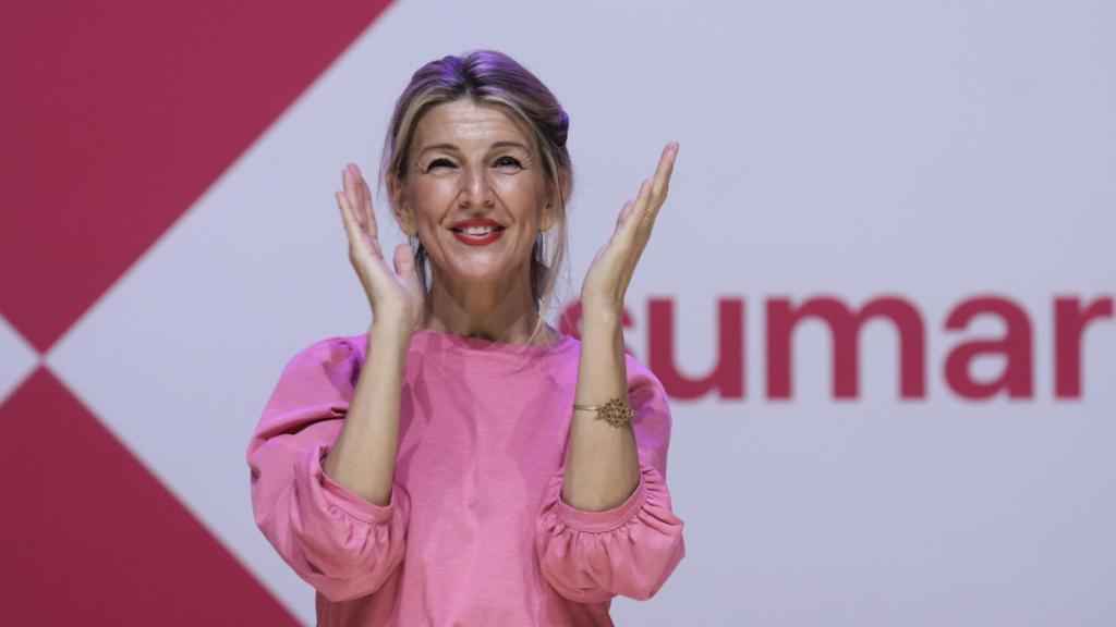 Yolanda Díaz, ministra de Trabajo, durante la presentación de Sumar en Barcelona