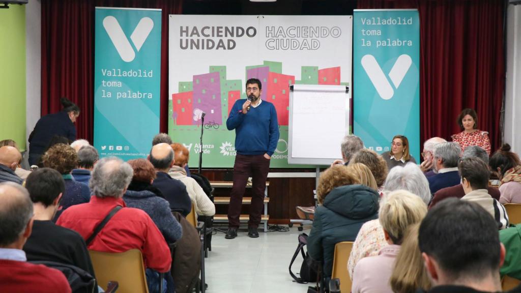 Alberto Bustos durante la asamblea de VTLP de esta mañana