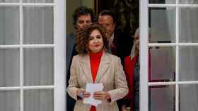 La ministra de Hacienda y Función Pública, María Jesús Montero llega a la Delegación del Gobierno en Andalucía para atender a los medios de comunicación a 03 de enero del 2023 en Sevilla