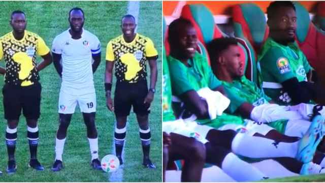 Los jugadores de Sudán en su partido fantasma contra Marruecos