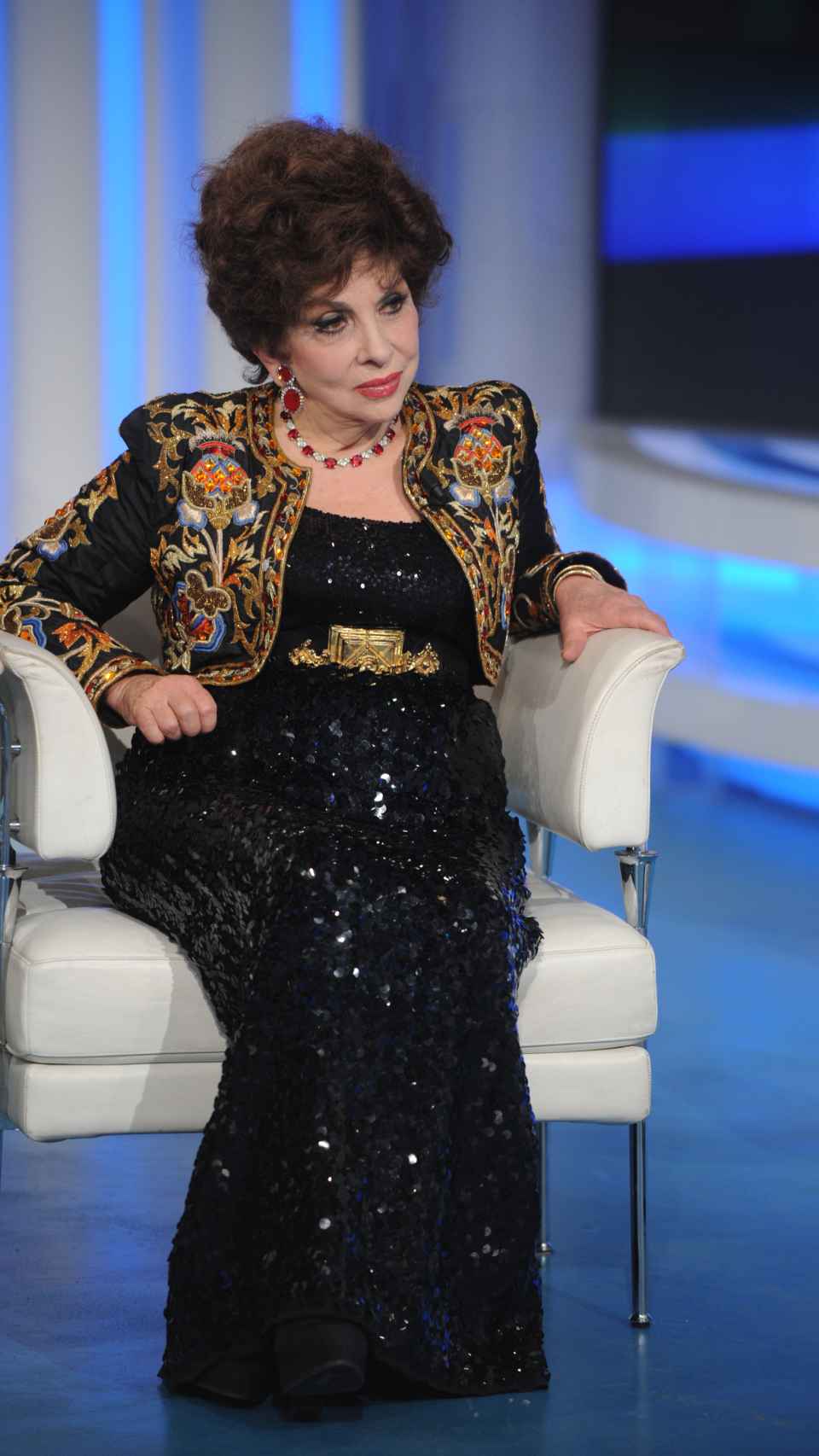 La actriz durante una entrevista en el 'talk show' 'Porta a Porta', en Roma, en octubre de 2008.