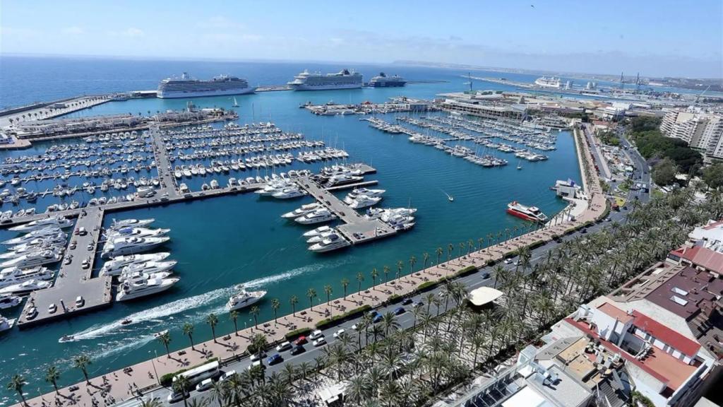 Dos cruceros atracados en el Puerto de Alicante, en imagen de archivo.