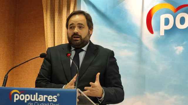 Paco Núñez, presidente del PP de Castilla-La Mancha, este lunes en un acto en Ciudad Real