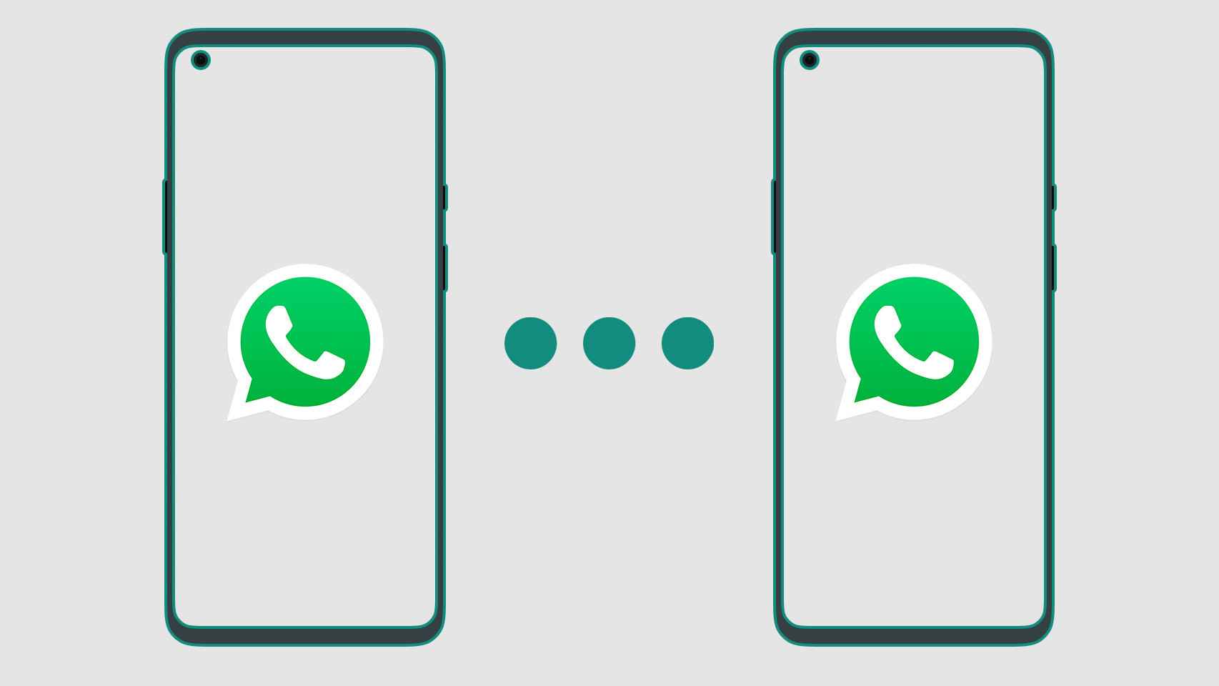 Fotomontaje con el logo de WhatsApp
