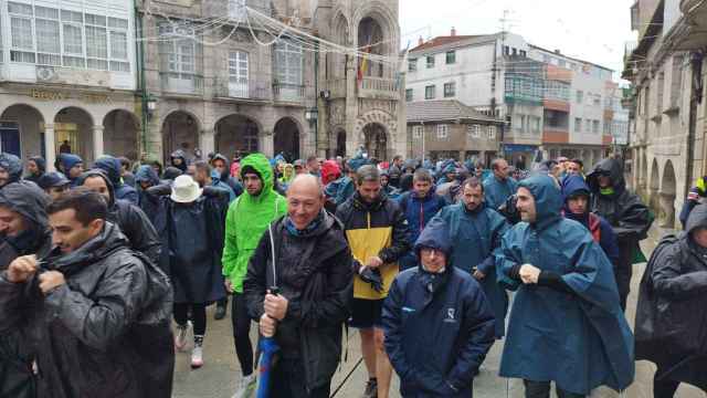 Alumnos de la Academia Galega de Seguridade de Pública empiezan el Camino.