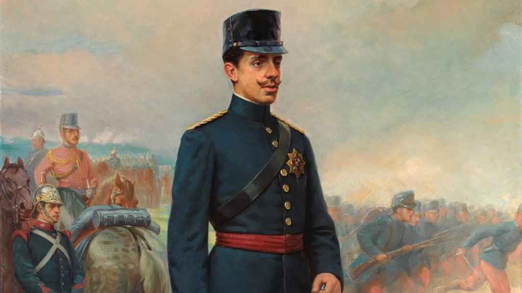 'Alfonso XIII', con uniforme de campaña'. Retrato de Víctor Morelli Sánchez-Gil. Museo del Prado.