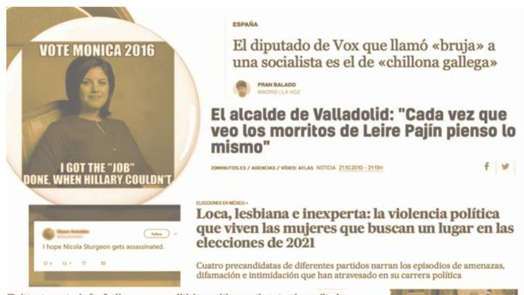 El informe del Ministerio de Igualdad ilustra así los distintos ataques a mujeres que ejercen la política.