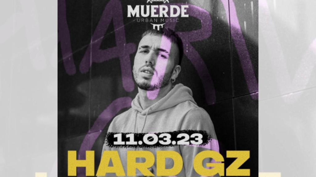 Cartel del concierto de Hard GZ en A Coruña.