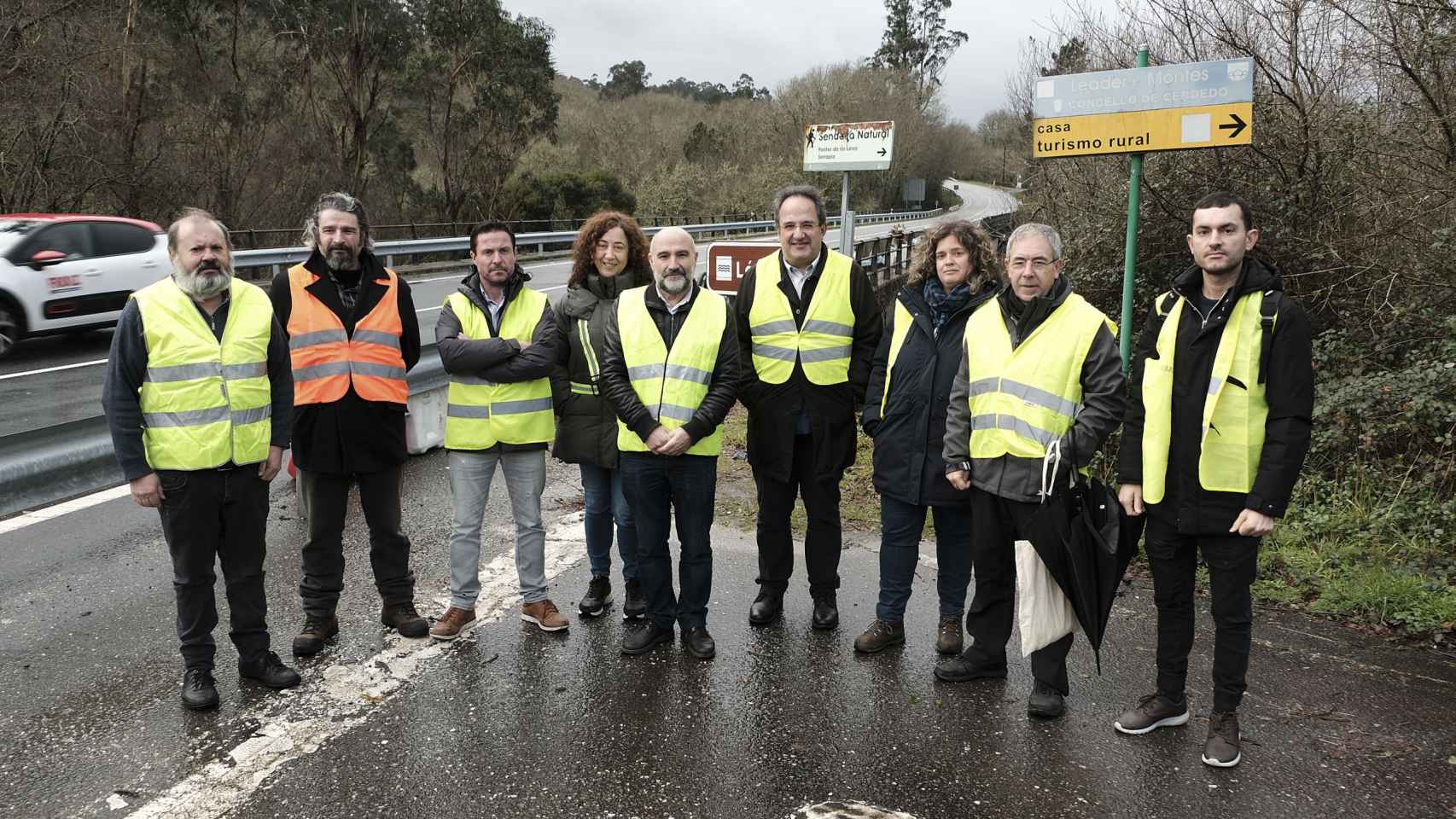 Visita del diputado Néstor Rego a la carretera N-541.