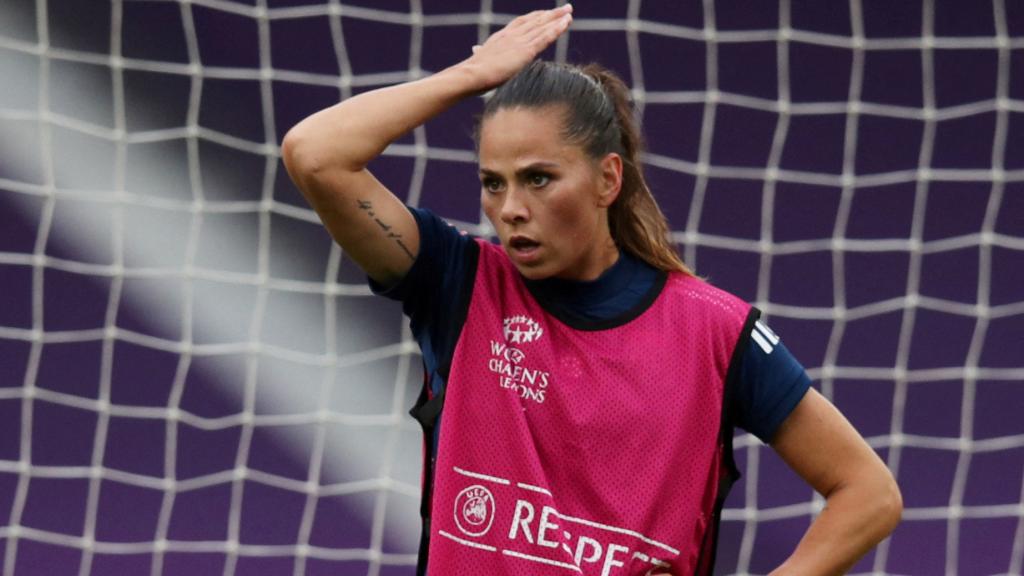 Sara Bjork, durante un entrenamiento.