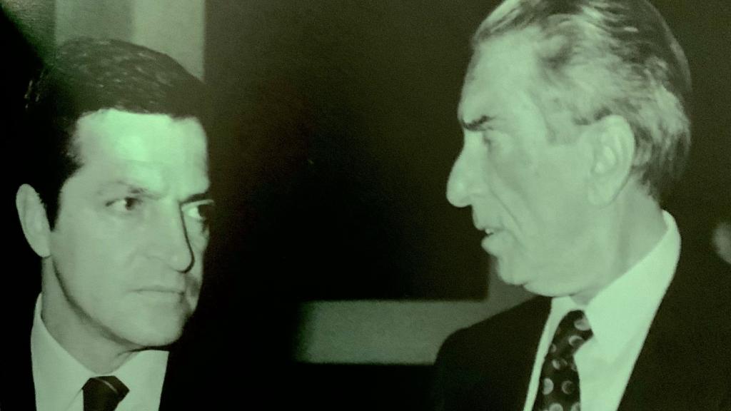 Adolfo Suárez y Antonio Garrigues Díaz-Cañabate.