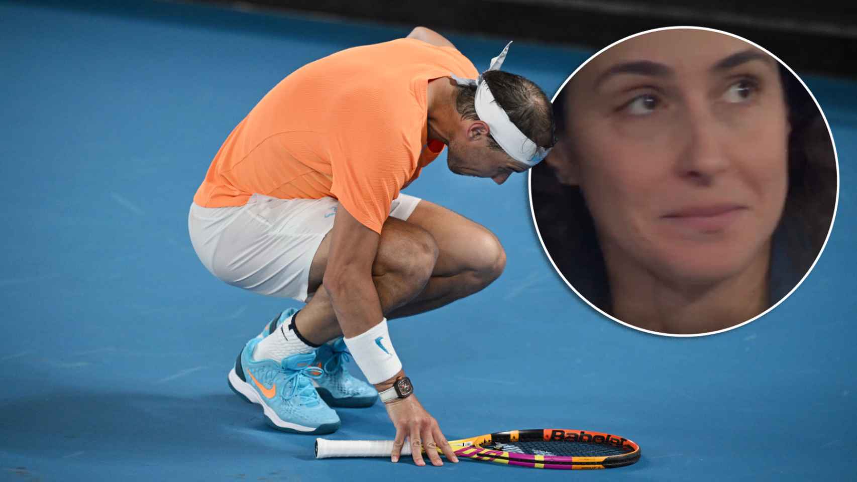 Las lágrimas de Mery Perelló tras la lesión de Rafa Nadal en el Abierto de Australia